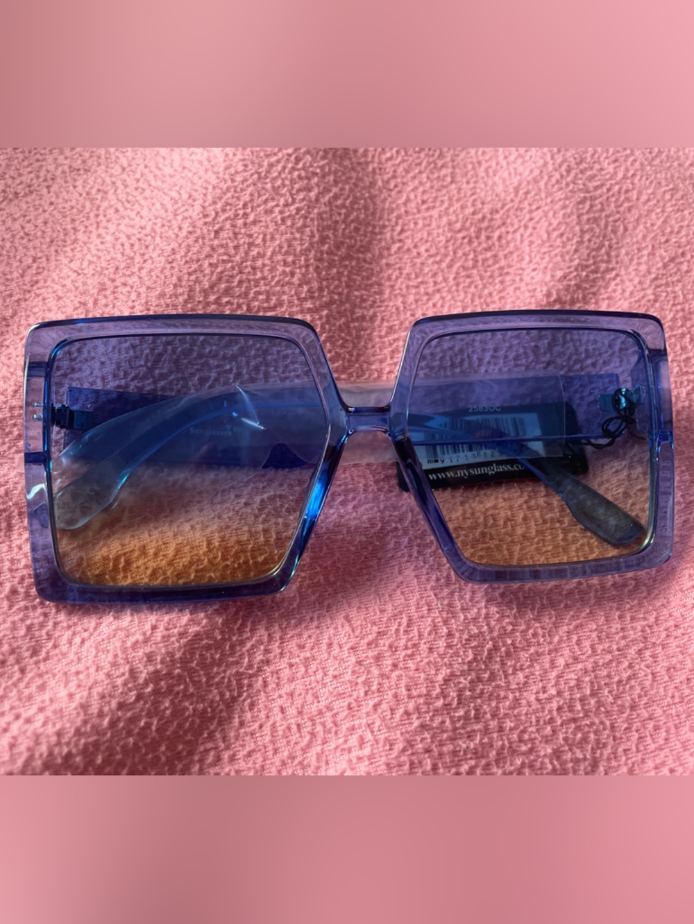 Oversized Square Purple Sunglasses